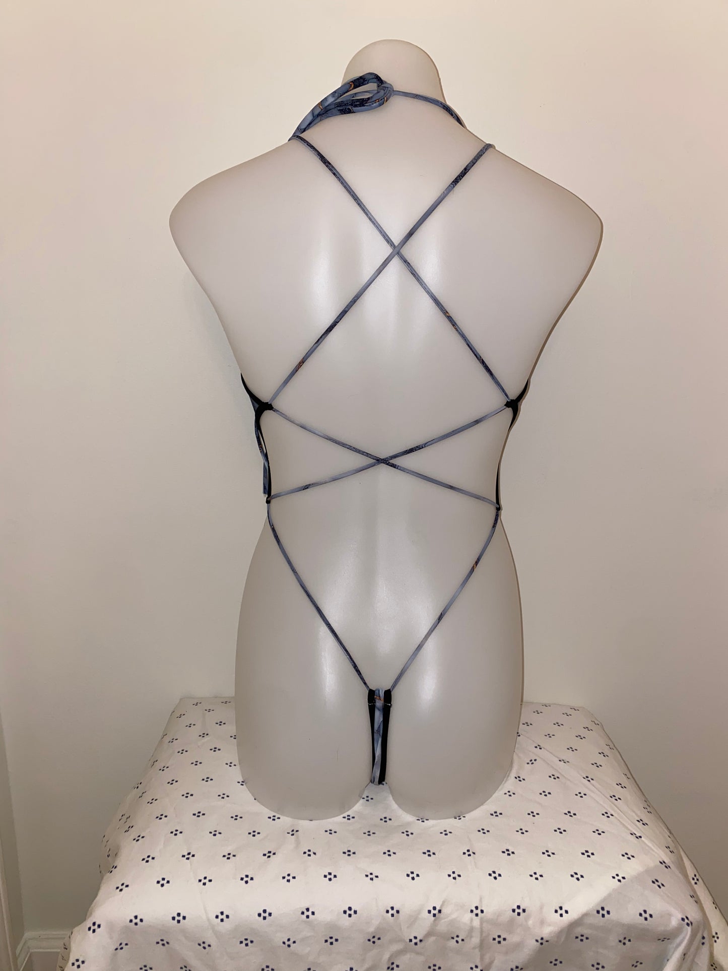 Light Marble Print 3 Ring Circus Bodysuit
