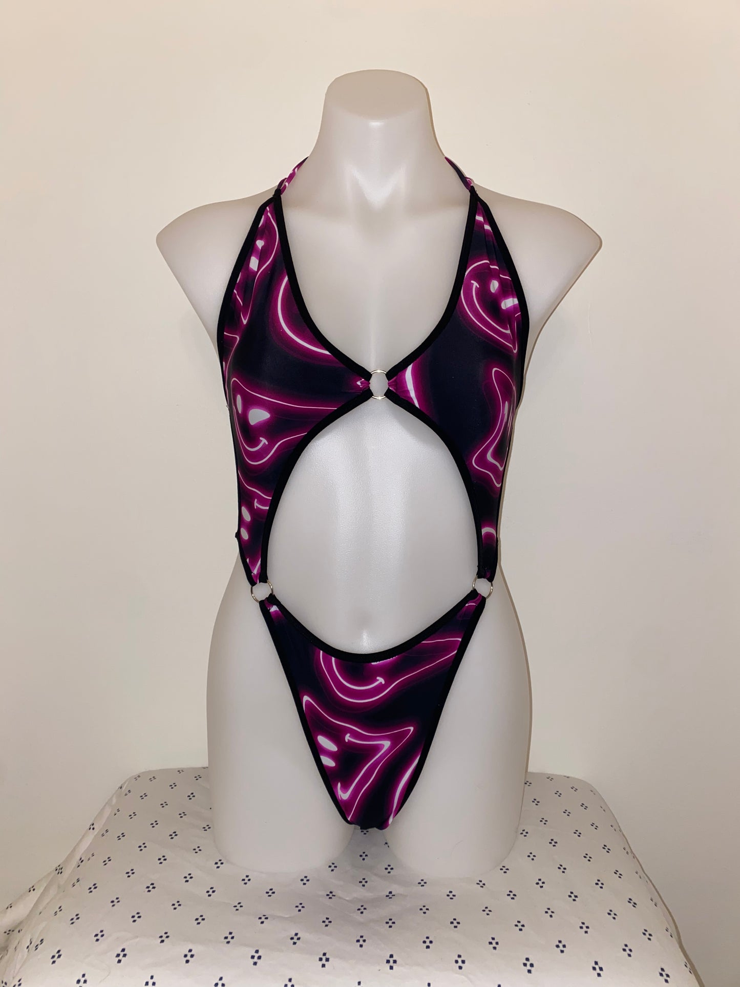 Neon Smiley 3 Ring Circus Bodysuit
